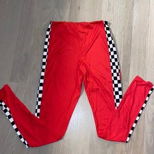 High waisted checkered leggings